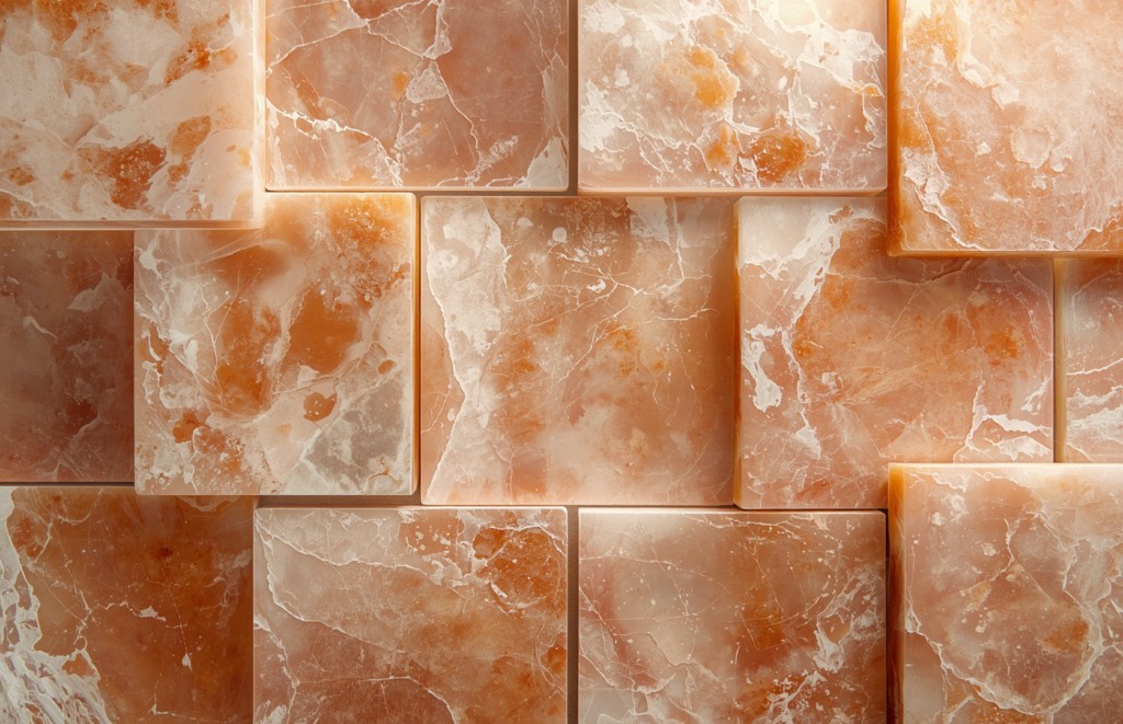 Himalayan pink salt brick tiles for spa and architectural walls